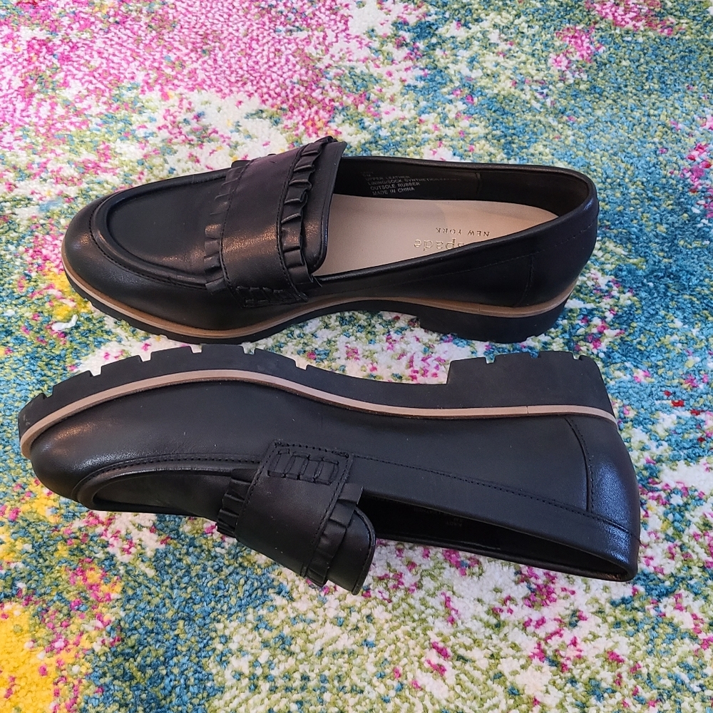 Kate Spade Black Loafers - Like New